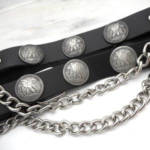 Eagle Coin USA Mens Women's Boot Leather Straps Motorcycle Pair